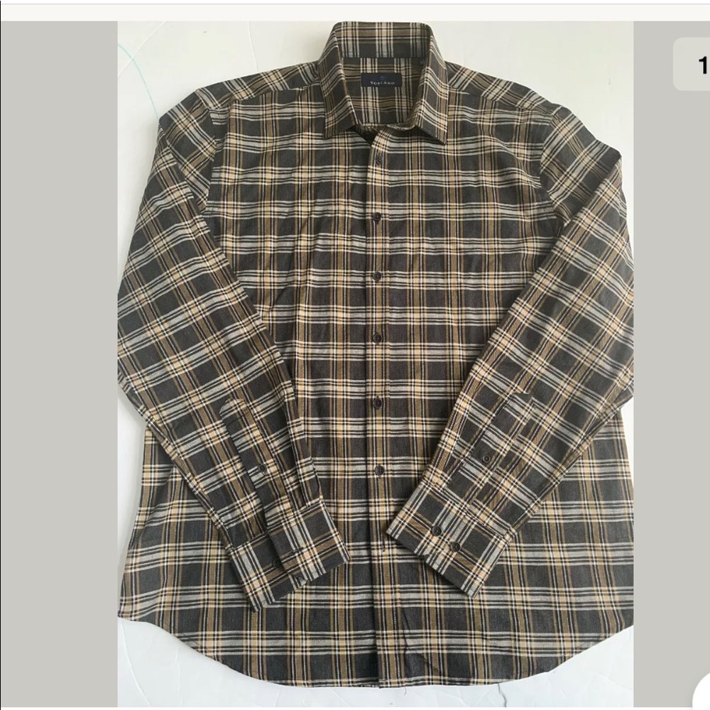 NWOT Toscano Men's Cotton Luxury Casual Shirt L